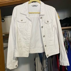 White jean jacket